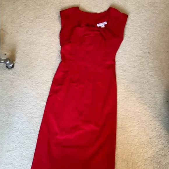 Bettie Page Vintage Retro Pinup Girl style 1950’s Red Wiggle Dress size Medium. - Picture 6 of 11